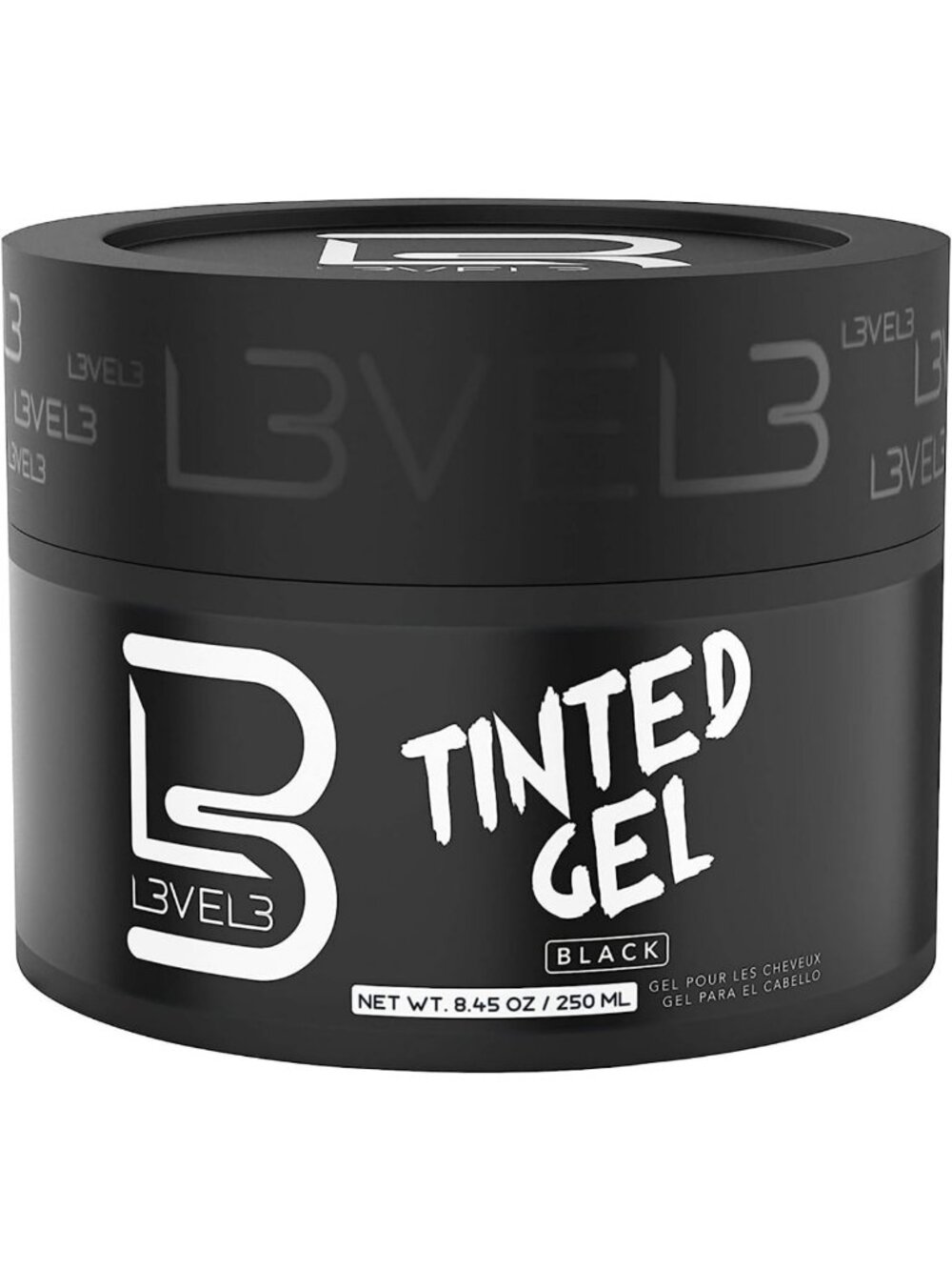 Black Tinted Hair Gel for Gray Coverage - Strong Hold, Volume & Shine